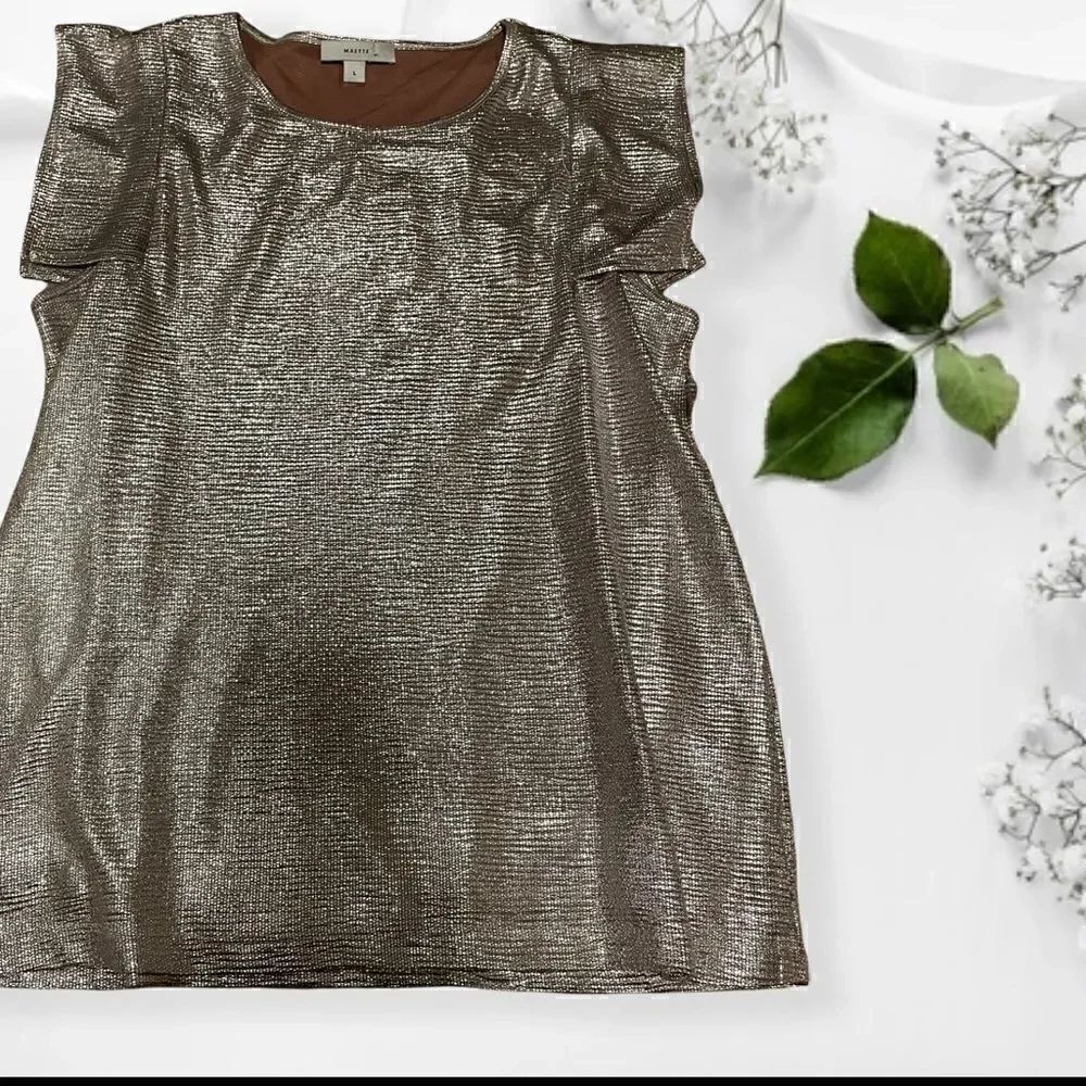 Large Silver Maette Sparkly Tee